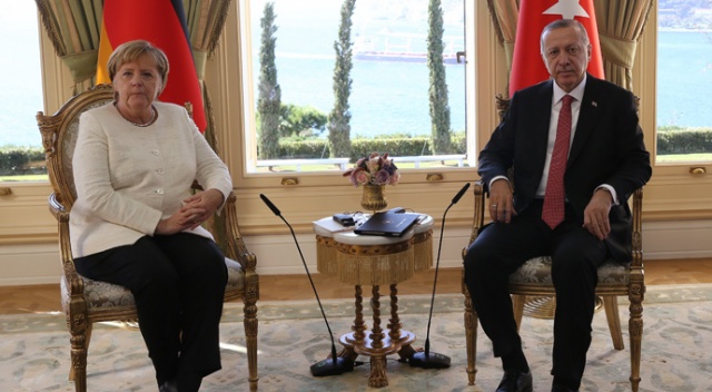 Erdoğan, Angela Merkel ile görüştü