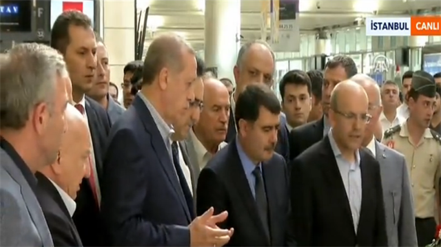 Erdoğan Atatürk Havalimanı'nda
