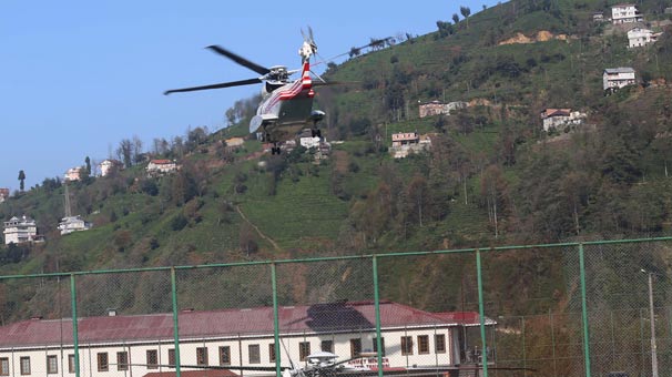 Erdoğan, Ayder'i havadan inceledi