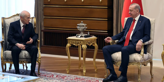 Erdoğan-Bahçeli görüşmesi başladı
