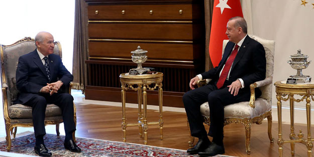 Erdoğan-Bahçeli görüşmesi sona erdi