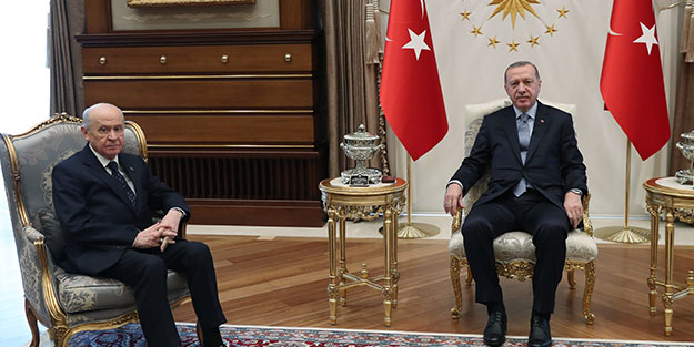 Erdoğan-Bahçeli görüşmesi sona erdi