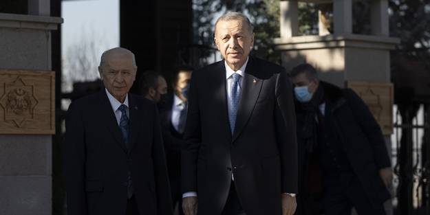 Erdoğan, Bahçeli ile bir araya geldi