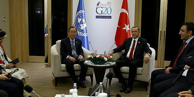 Erdoğan, Ban Ki-Mun ile görüştü