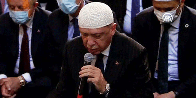 Erdoğan cuma namazında yangın için dua etti