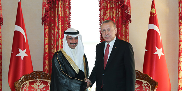Erdoğan, Elgani ile bir araya geldi