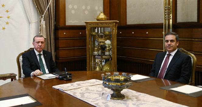 Erdoğan, Fidan'ı kabul etti