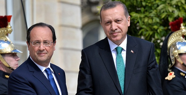 Erdoğan, Fransa Cumhurbaşkanı ile görüştü