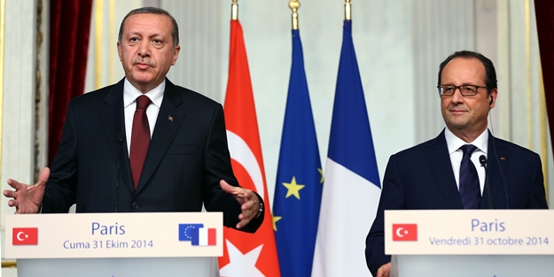 Erdoğan Fransa'da konuştu