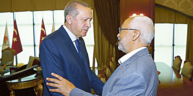Erdoğan Gannuşi’yi kabul etti