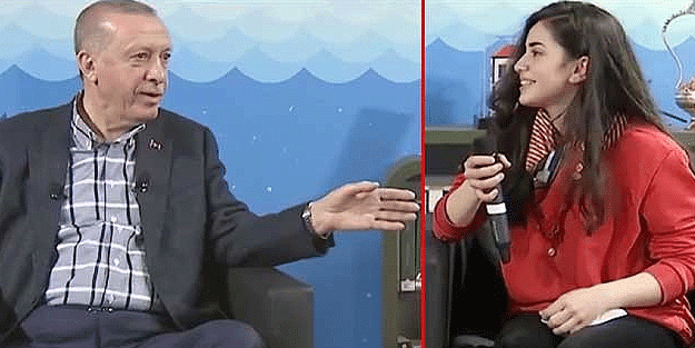 Erdoğan, genç kızın kim olduğunu öğrenince şaşkınlığını gizleyemedi: Ciddi mi diyorsun?