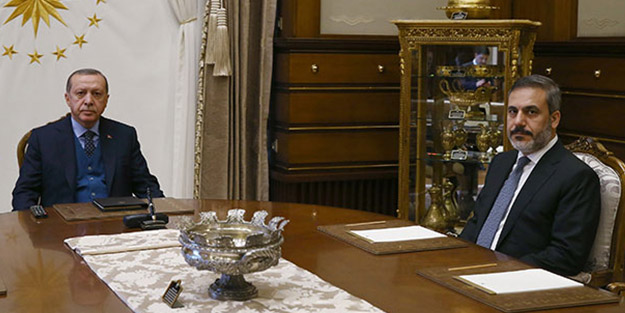 Erdoğan, Hakan Fidan'ı kabul etti