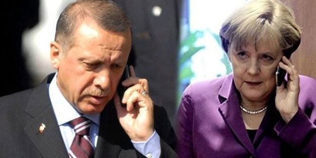 Erdoğan ile Merkel telefonda görüştü