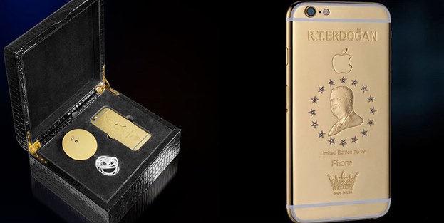 Erdoğan işlemeli telefon görenleri şaşırtıyor