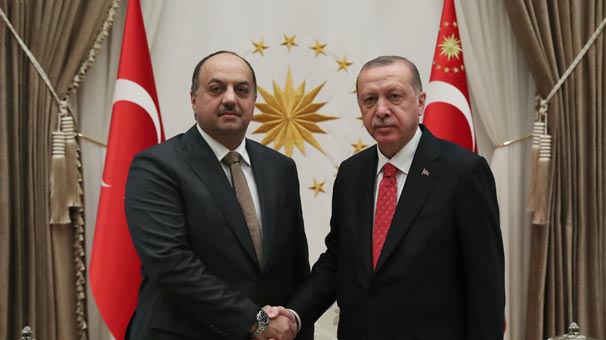 Erdoğan, Katar Savunma Bakanını kabul etti