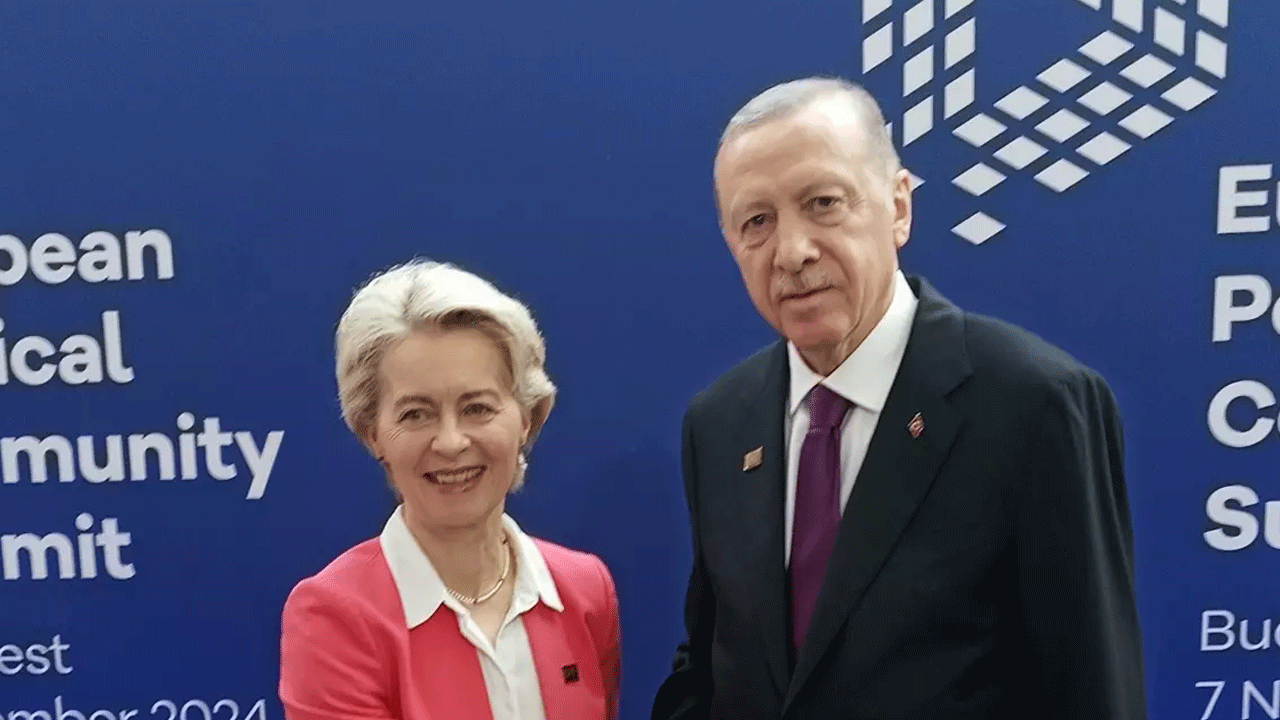 Erdoğan, Leyen'i kabul etti