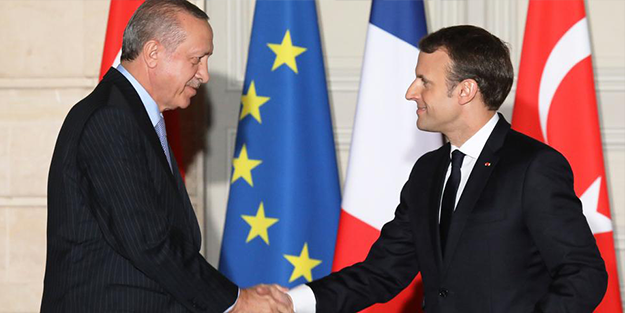 Erdoğan, Macron ile görüştü