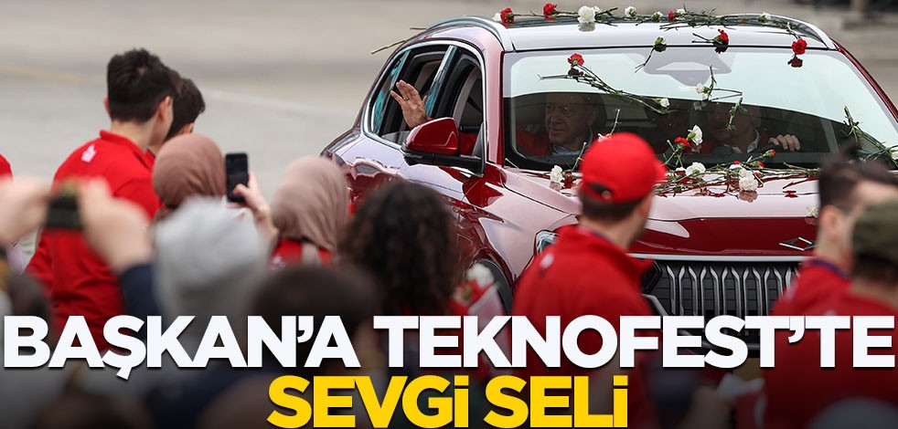 Erdoğan mekana Togg'la geldi... TEKNOFEST'te muazzam görüntüler