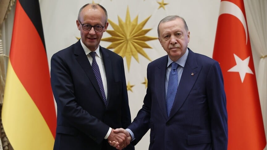 Erdoğan, Merz ile görüştü! Birçok konu ele alındı