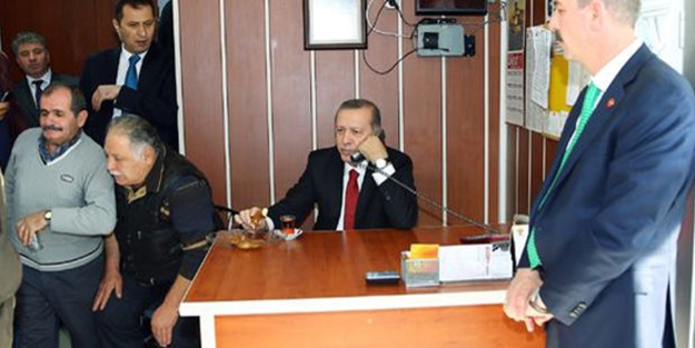 Erdoğan oraya gitti telefonun başına geçti