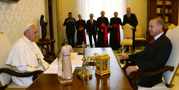 Erdoğan papa görüşmesi sona erdi!
