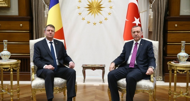 Erdoğan, Romanya Cumhurbaşkanı ile baş başa görüştü