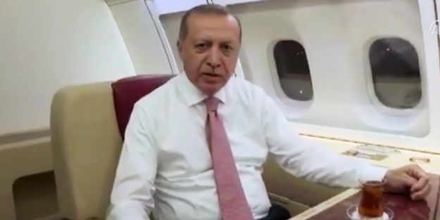 Erdoğan sahur vakti uçaktan mesaj gönderdi!