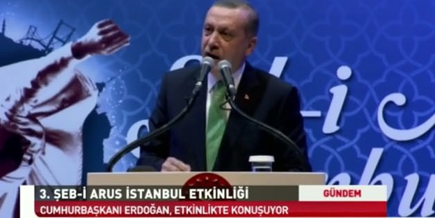 Erdoğan, Şeb-i Arus etkiliğinde konuştu