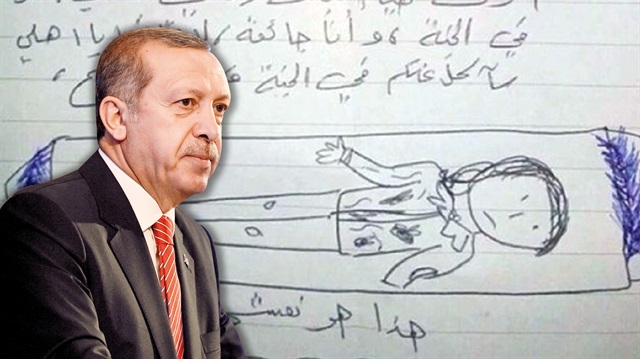 Erdoğan, Suriyeli kızı andı