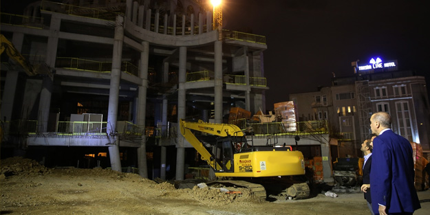 Erdoğan Taksim'de! AKM ve Taksim Camii inşaatlarını inceledi