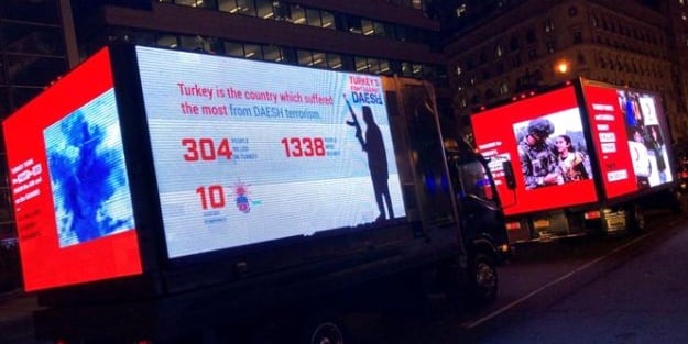 Erdoğan-Trump görüşmesine saatler kala Beyaz Saray yakınlarında gezen bu kamyonetler gündem oldu