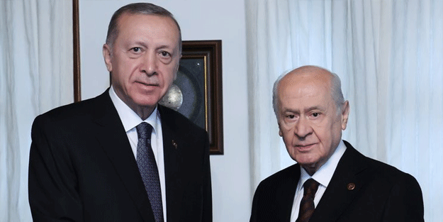 Erdoğan Türkmenistan’a gitmeden önce Bahçeli’yi ziyaret etti! İki lider ne konuştu?