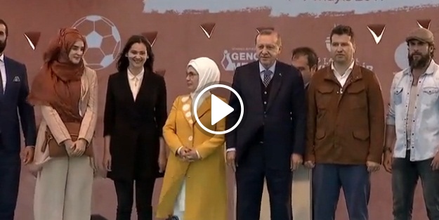 Erdoğan üç dizinin oyuncularıyla buluştu!