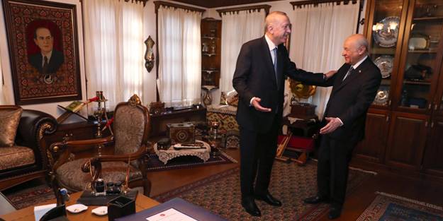 Erdoğan ve Bahçeli görüşmesinde dikkat çeken detay! İlk kez görüldü