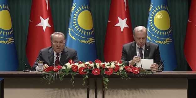 Erdoğan ve Nazarbayev kameralar karşısına geçi! 2 ülke arasında dev anlaşma