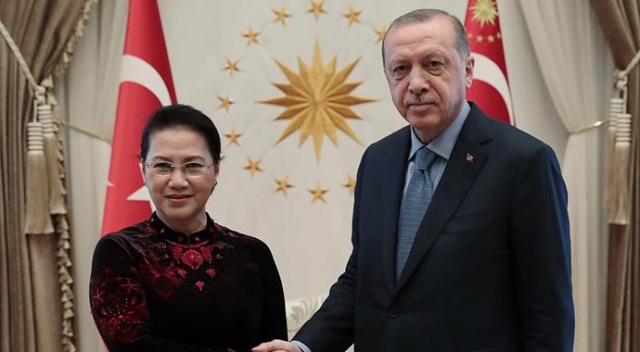 Erdoğan, Vietnam Ulusal Meclis Başkanı'nı kabul etti