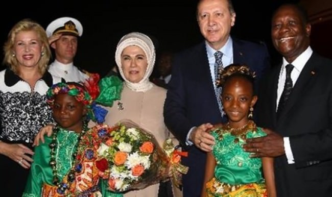 Erdoğan'a Fildişi Sahili'nde sevgi seli