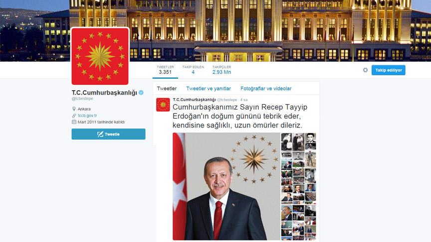 Erdoğan'a özel doğum günü tweeti