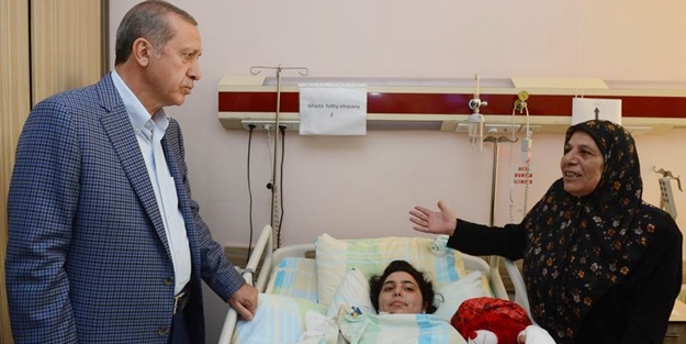 Erdoğan'dan Filistinli yaralılara sürpriz ziyaret