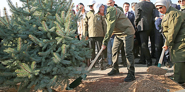 Erdoğan’dan Gezi’cilere gönderme: Onlar yaktı biz diktik!
