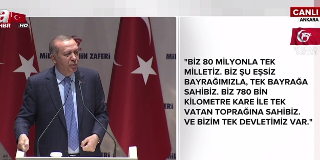Erdoğan'dan salonu ayağa kaldıran konuşma