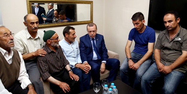 Erdoğan haberi alır almaz yanına koştu