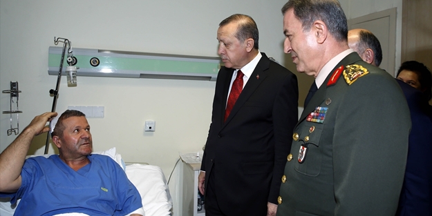Erdoğan'dan yaralılara ziyaret