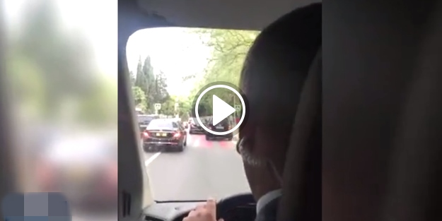 Erdoğan'ın konvoyu Rusya sokaklarında