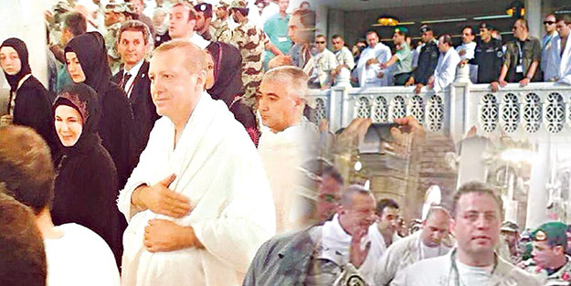 Erdoğan sa'y yaparken de görüntülendi