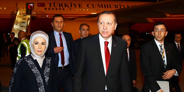 Erdoğan'ın uçağından sürpriz mola