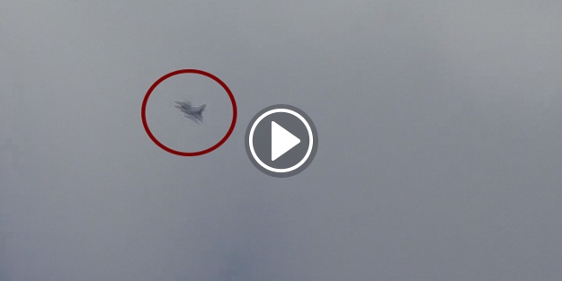 Erdoğan'ın uçağının inişi sırasında F-16...