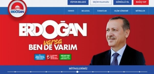 Erdoğan'ın resmi web sitesi açıldı