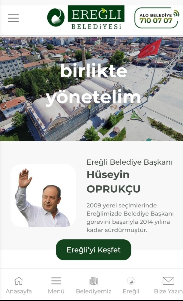 Ereğli Belediyesi mobil uygulamaya geçti 