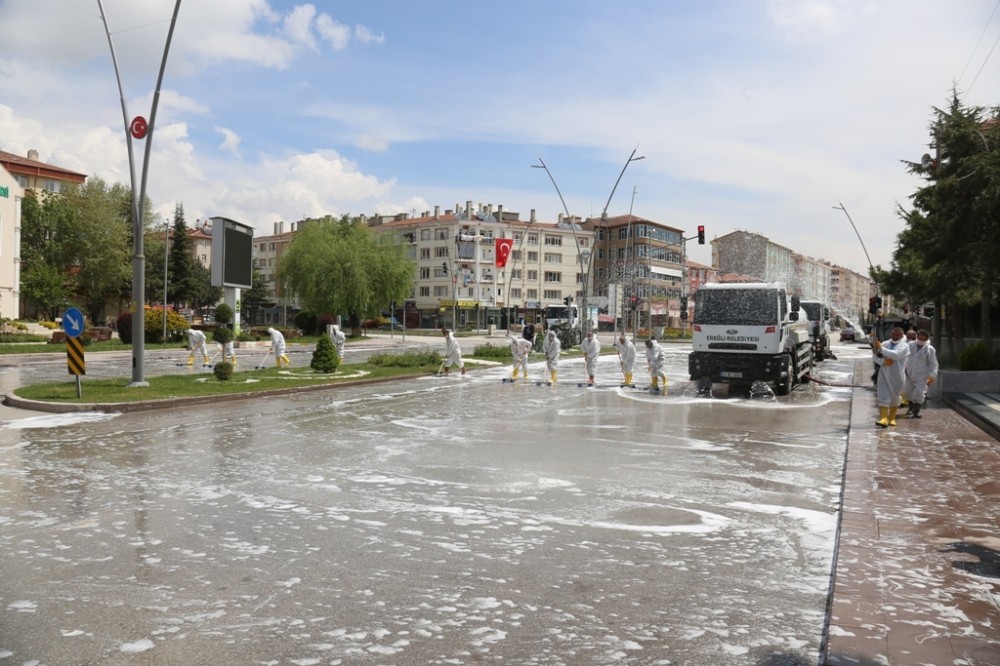 Ereğli cadde ve sokakları pırıl pırıl oldu 